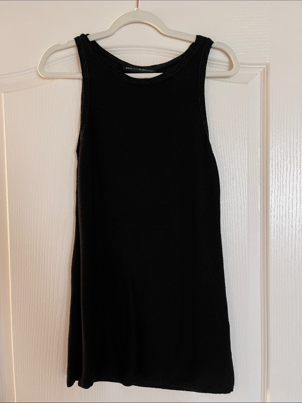 WHBM Sleeveless Knit Tank long glitter sweater top , sz small with silver specks